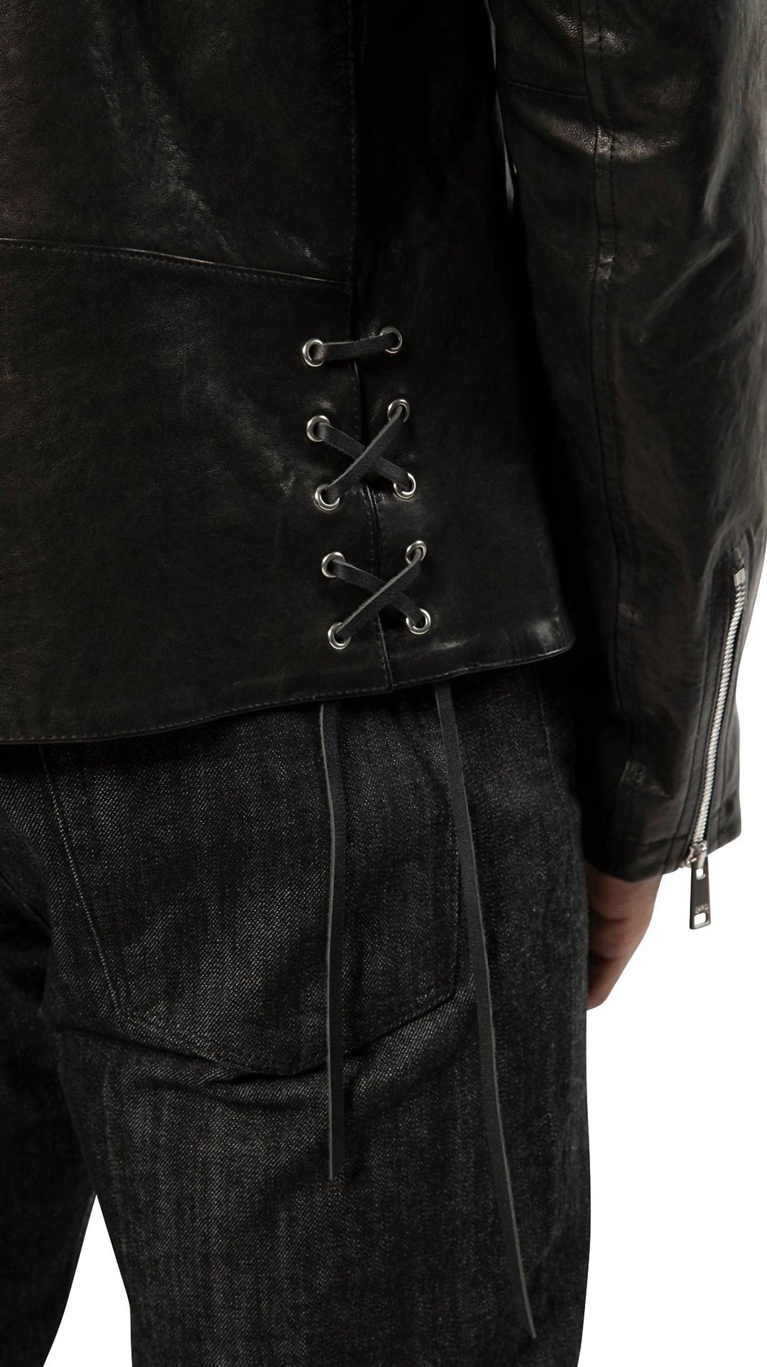 japanese denim slim jeans in black
