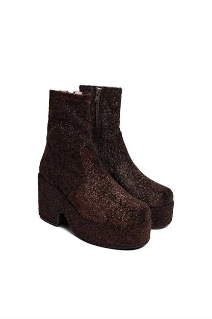 women's bratz platform boots in brown