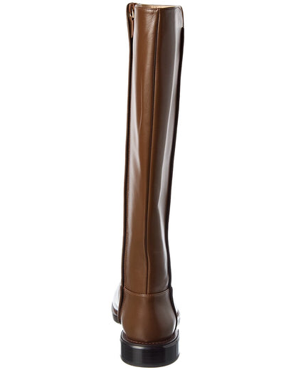 leather knee-high riding boot