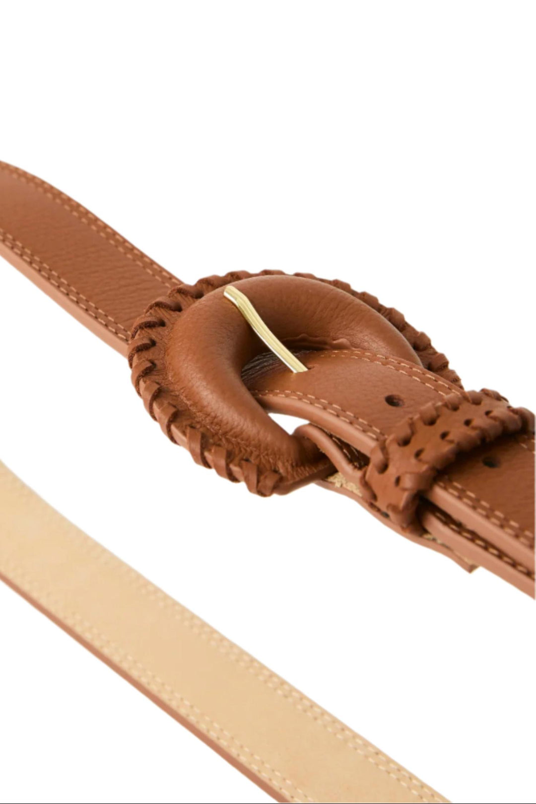 women's owen leather belt in brandy