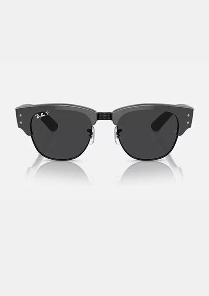 men's mega clubmaster rb0316s 136748 sunglasses in polished grey on black/black