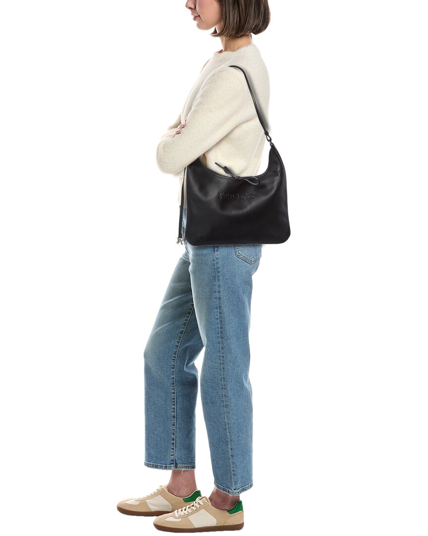 logo leather hobo bag