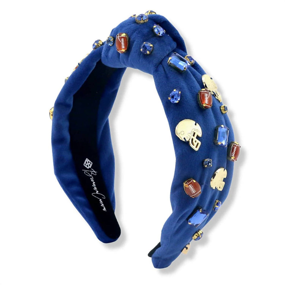 gear football headband in royal blue