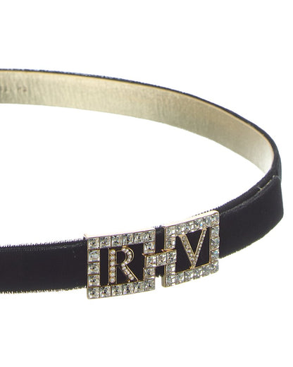 leather & velvet belt
