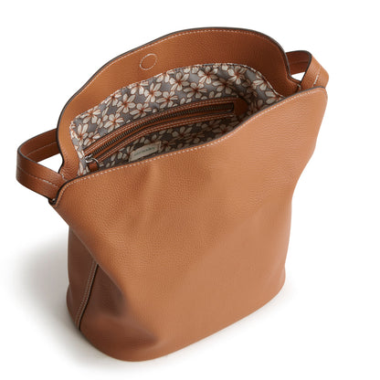 outlet faux leather slouchy bucket shoulder bag