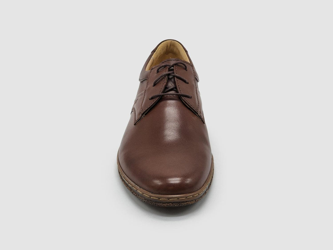 men's essential leather dress shoes in dark brown