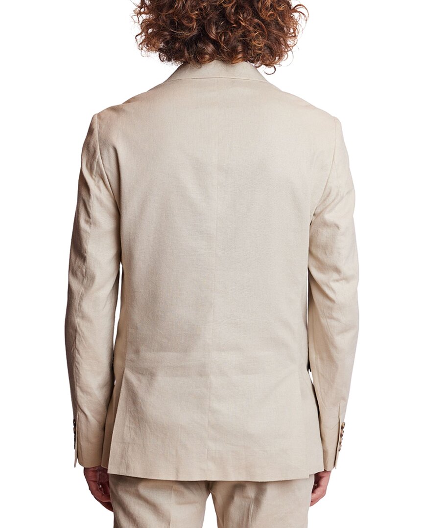 dover slim fit linen-blend jacket