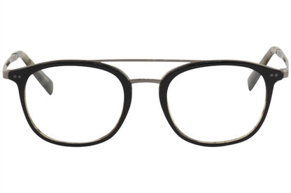 men's v378 round eyeglasses in black tortoise