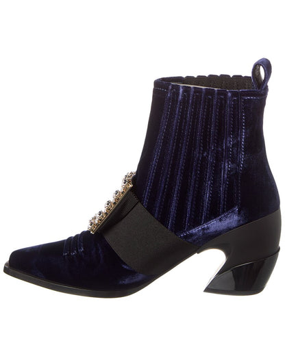 tex strass velvet boot