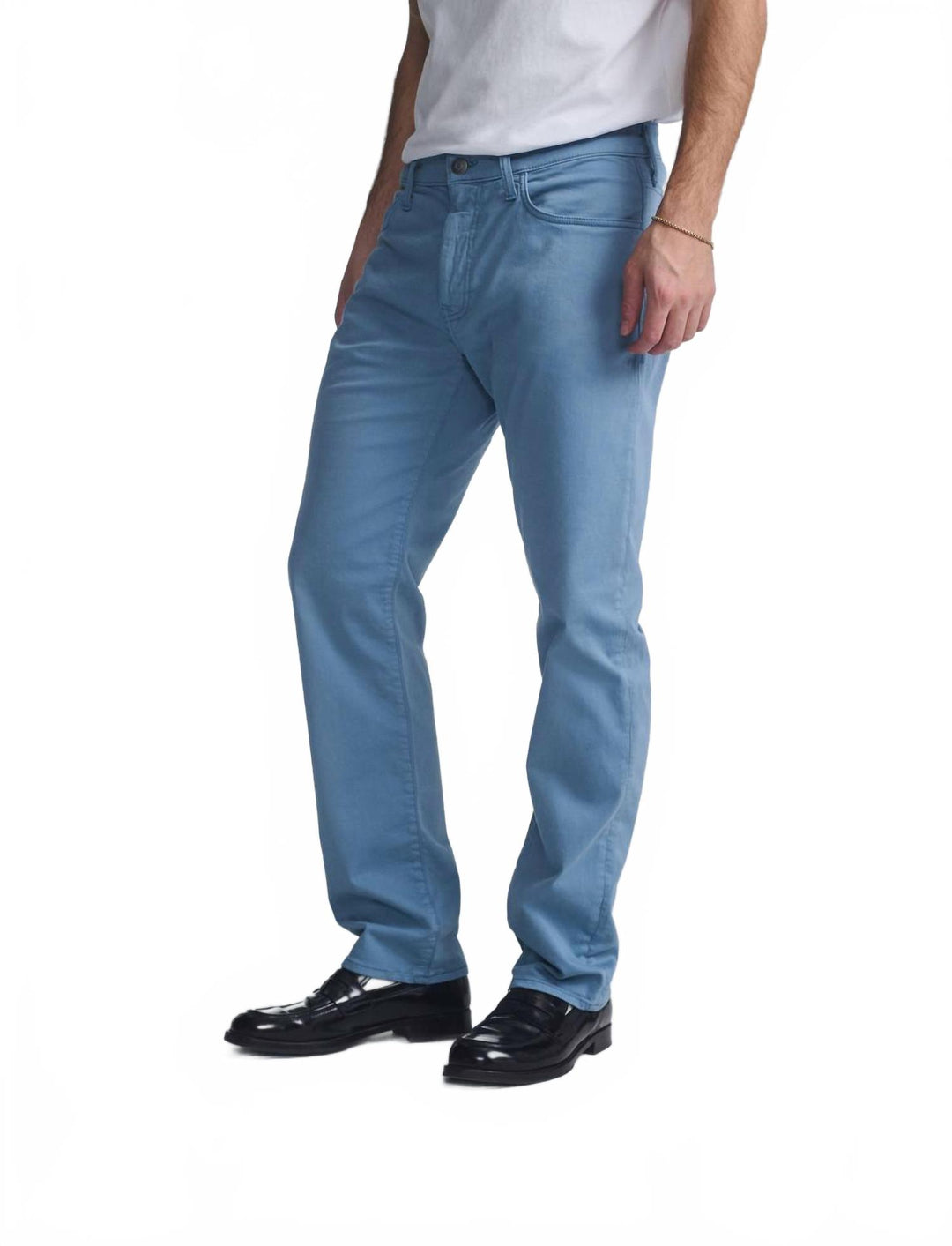 zach twill straight leg pants in riviera