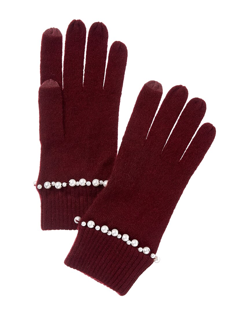 cashmere pearl trim cashmere gloves