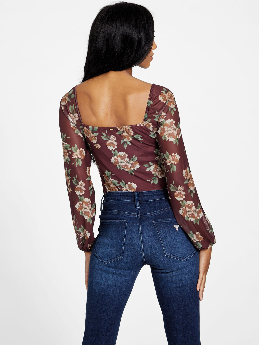 nicole floral mesh bodysuit