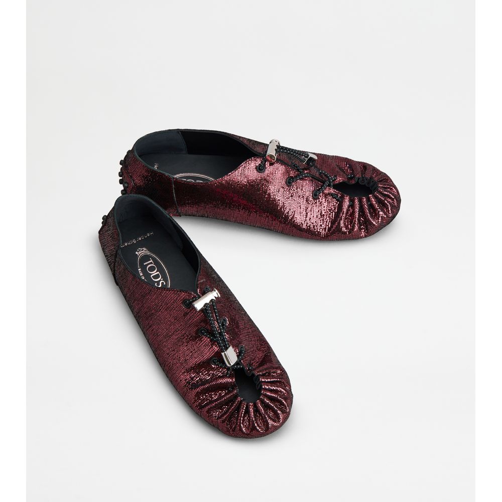 gommino in leather with drawstring