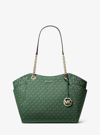 jet set large signature logo shoulder bag