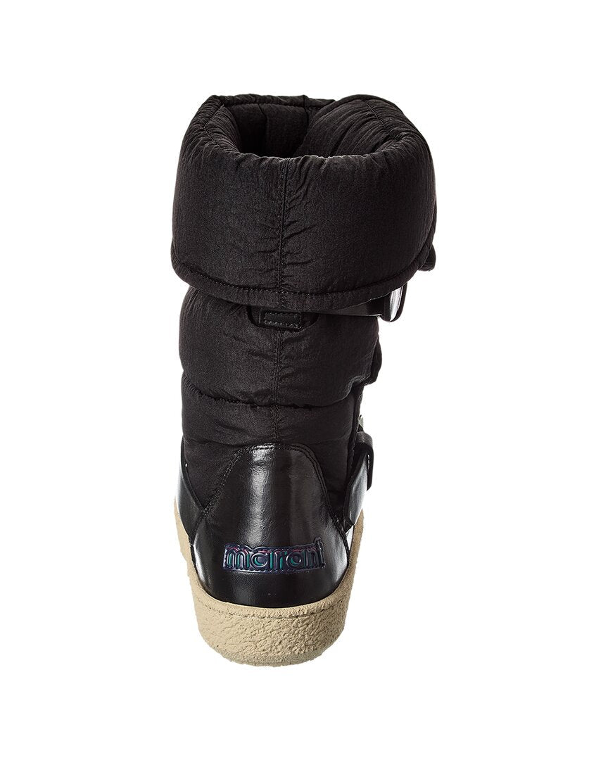 zenora nylon & leather snow boot