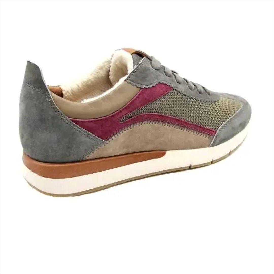 women's jamie mesh lace up sneakers in olive