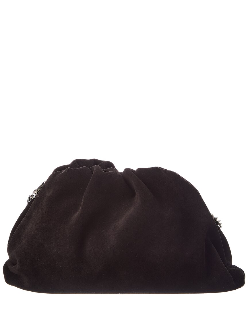 halle leather clutch