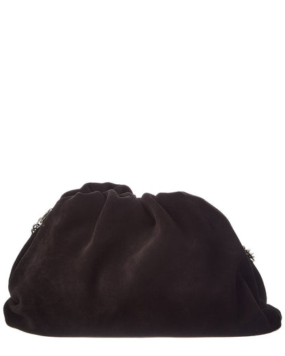 halle leather clutch