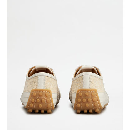 sneakers in fabric and leather