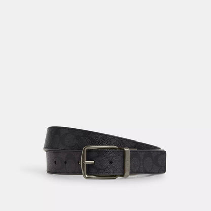 boxed card case and belt gift set in signature canvas