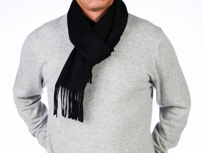 unisex douglas anthony cashmere blend scarf in espresso