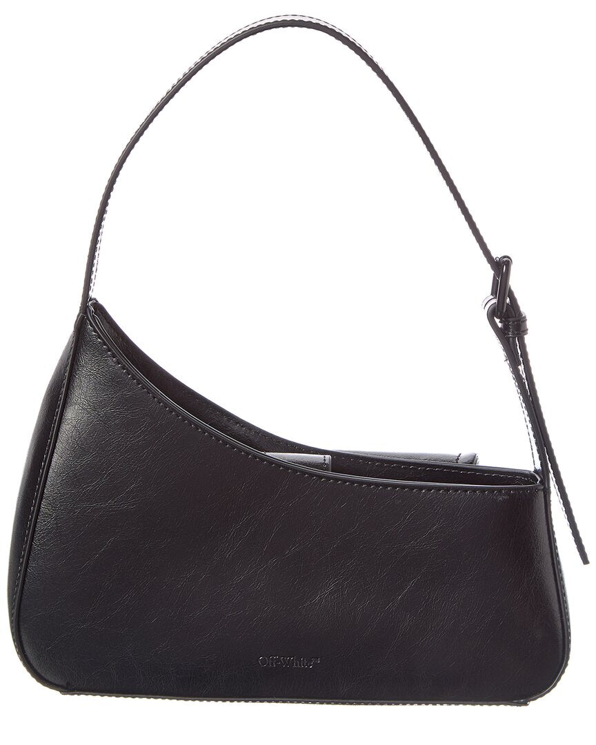off-white jitney leather hobo bag