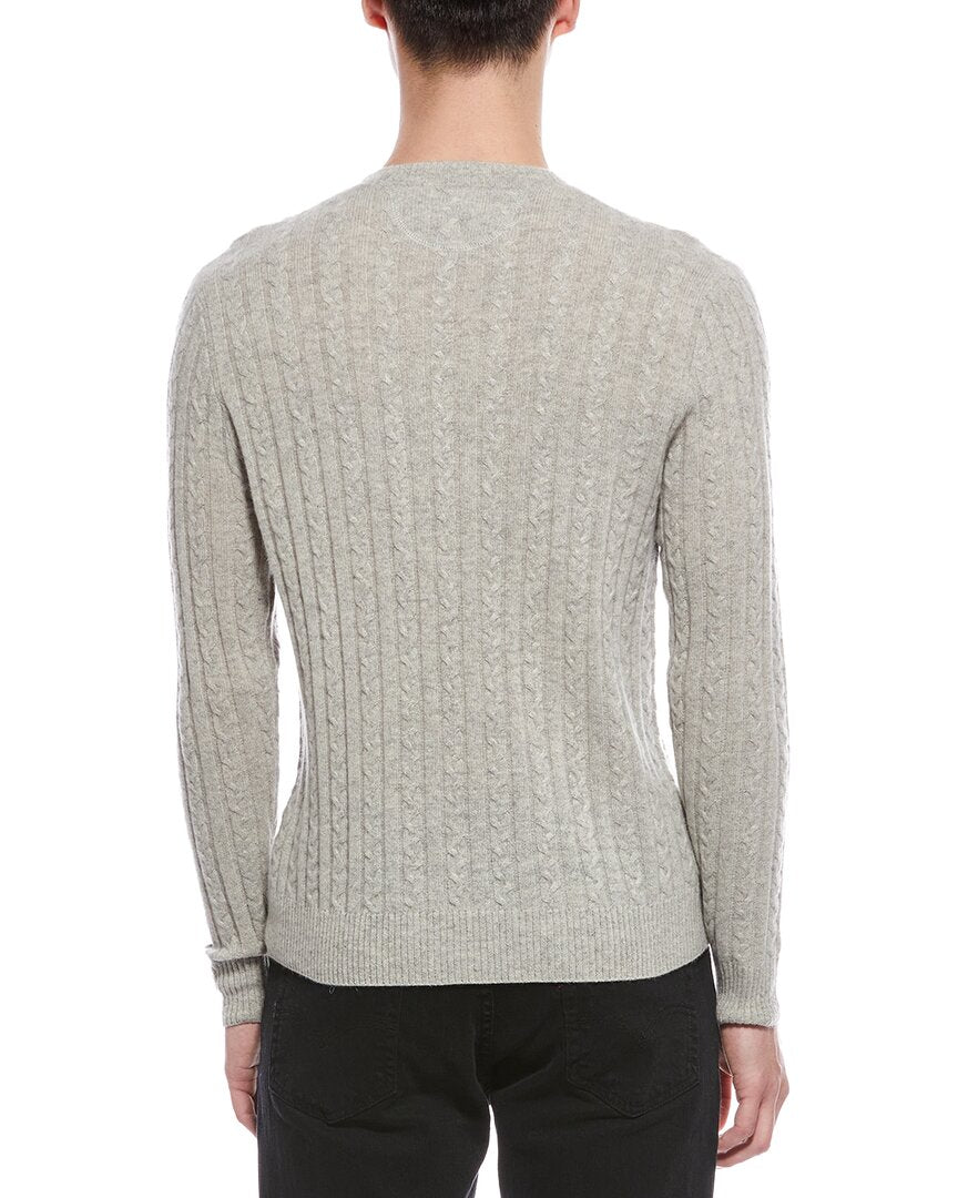 cashmere cable crewneck sweater
