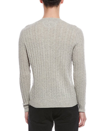 cashmere cable crewneck sweater