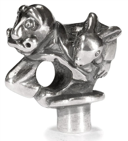 women's magician bead charm in silver
