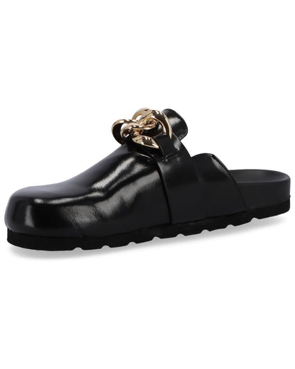 fireplace leather mule