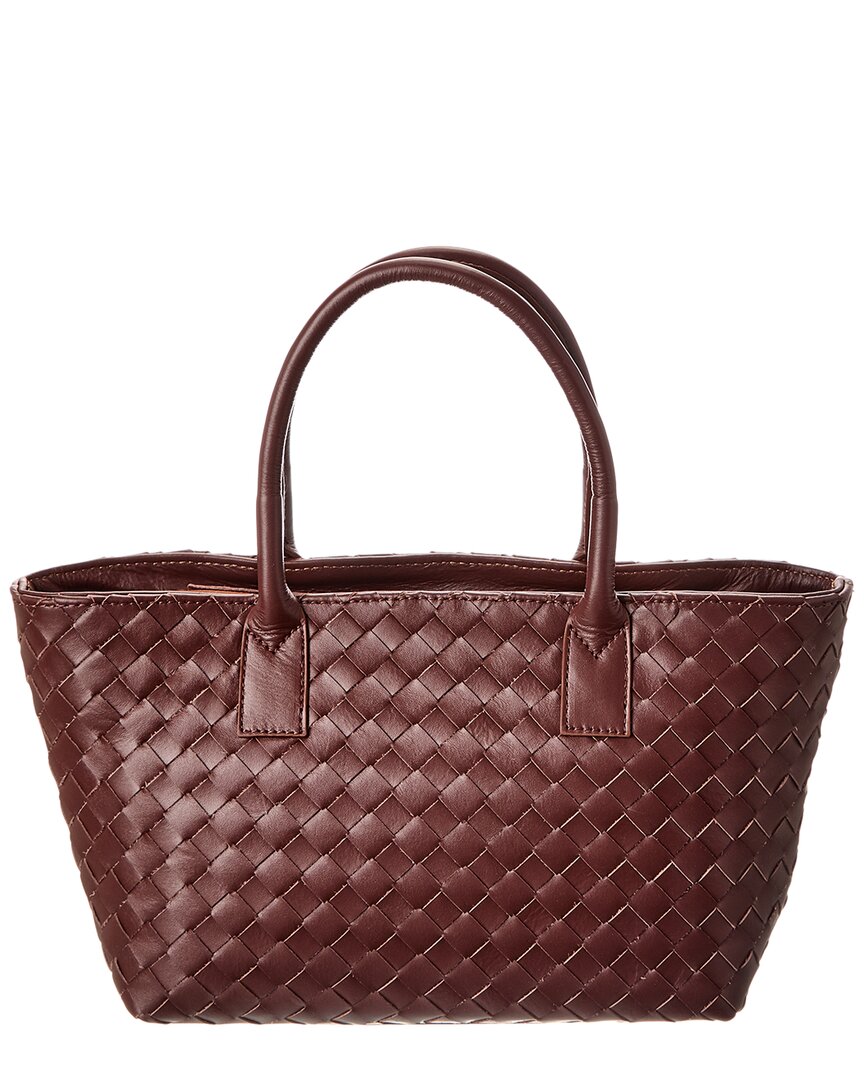 anya hand-woven leather satchel
