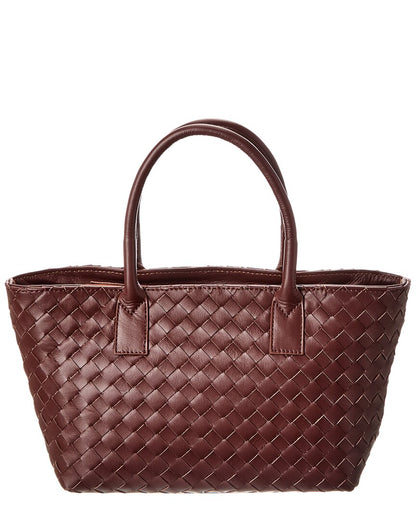 anya hand-woven leather satchel
