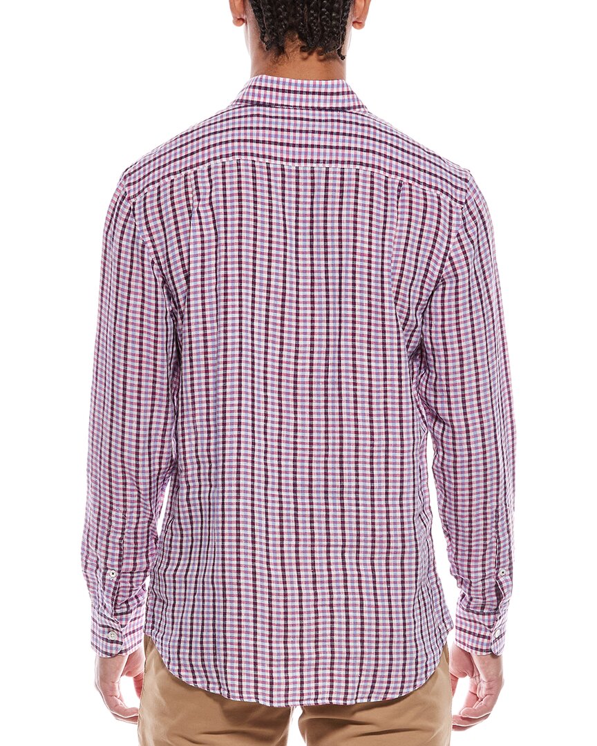 morgan check linen shirt
