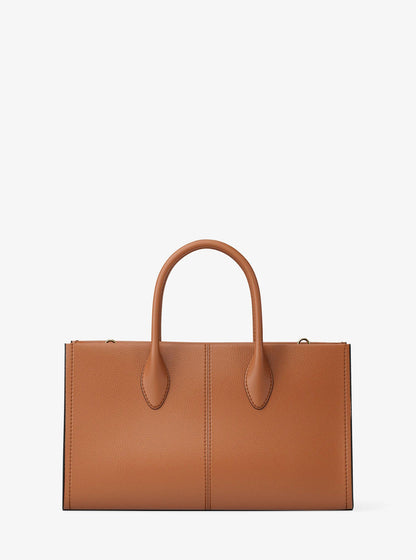 mirella medium pebbled leather satchel
