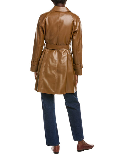 snap front tie belt jacket