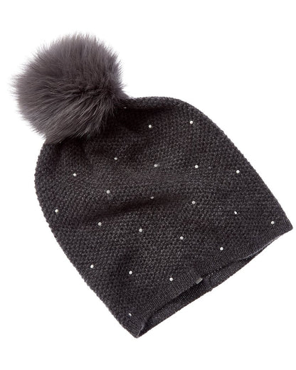 sofiacashmere heat set pearl texture cashmere hat