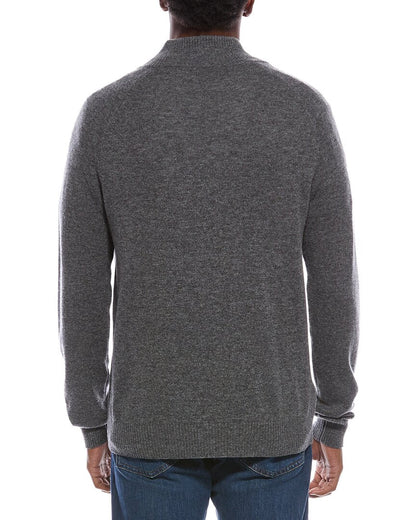 raglan wool & cashmere-blend 1/4-zip sweater