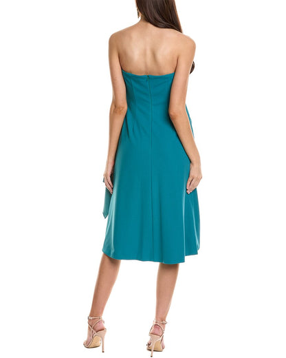 draped cocktail dress