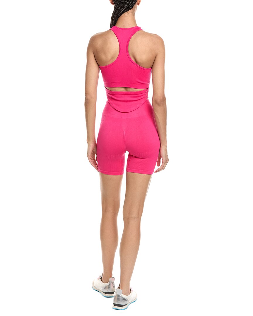 2pc 6in back cutout top & biker short set