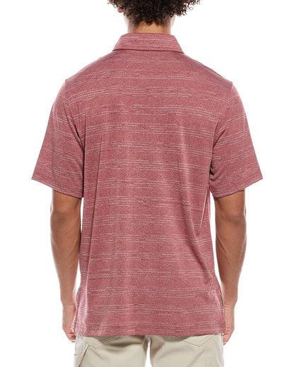 broken space dye polo shirt