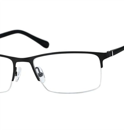 men hac111 rectangle eyeglasses in matte grey