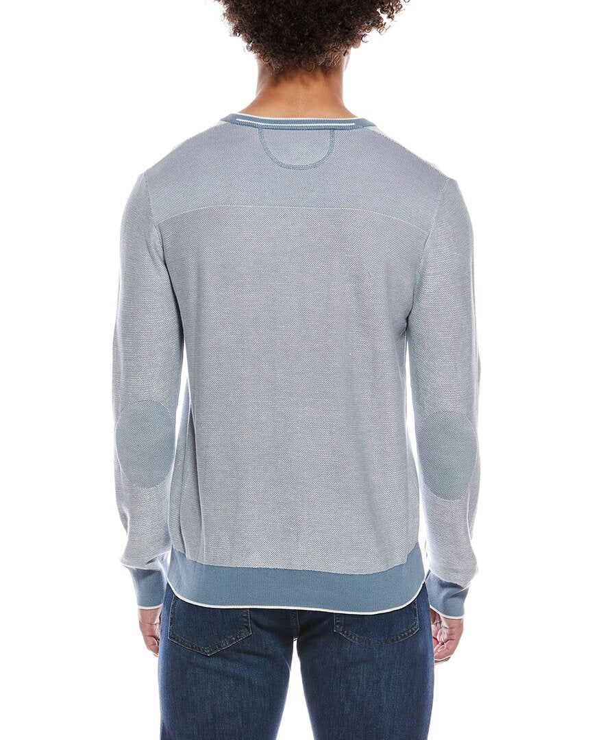 links stitch v-neck sweater