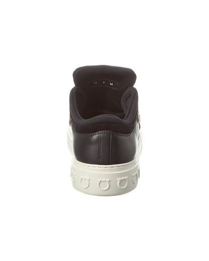 ferragamo beck suede & leather sneaker