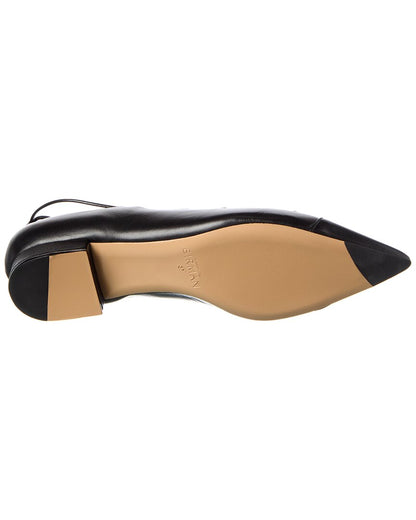 slim clarita lace-up leather flat