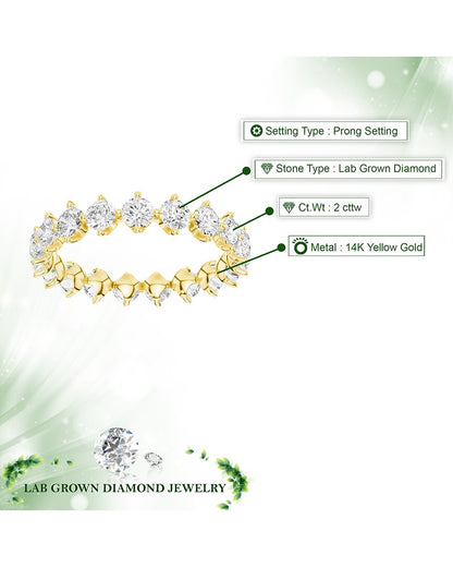 14k 2.00 ct. tw. lab-grown diamond eternity ring