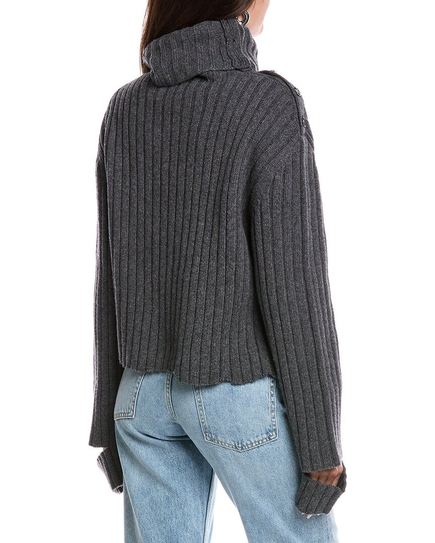 turtleneck wool-blend sweater