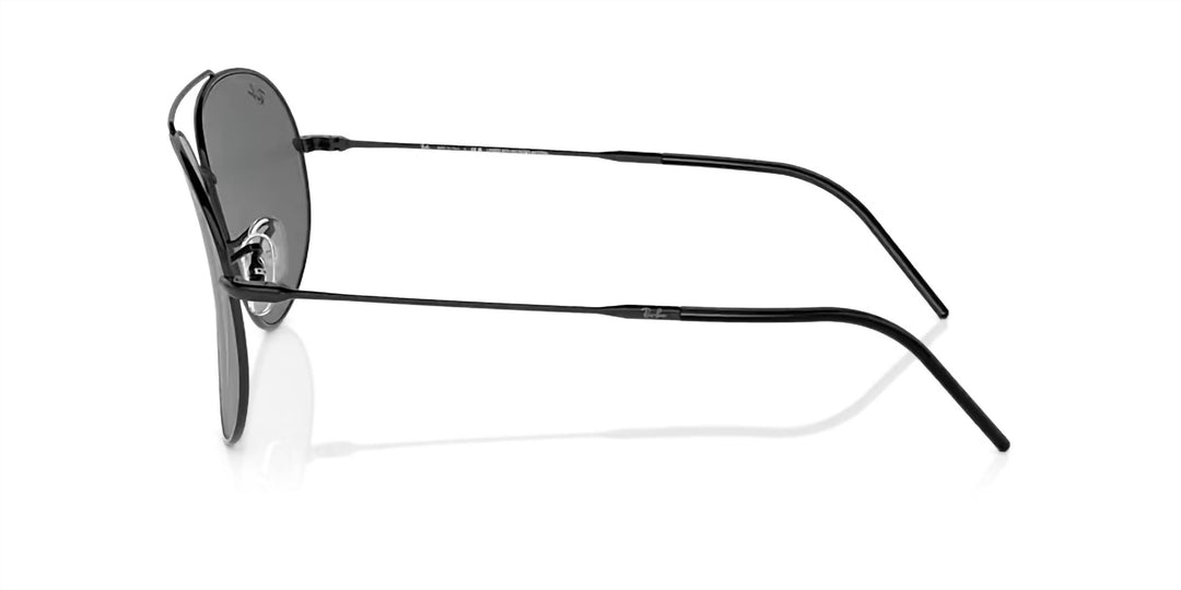 men's rbr0101s reverse aviator sunglasses in polished black dark grey