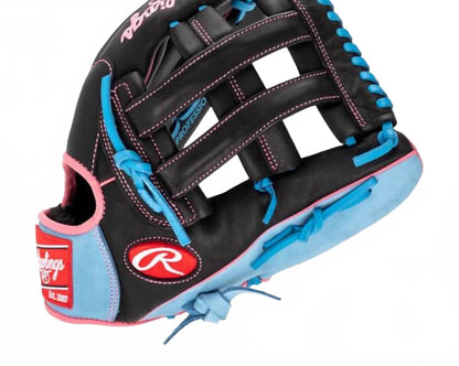 r9 12.75" baseball glove - regular in black/blue/pink