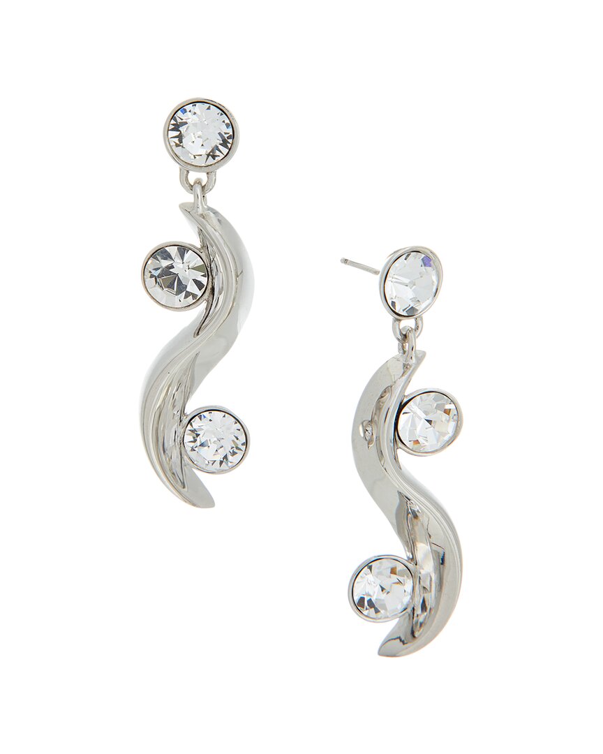 crystal wave drop earrings