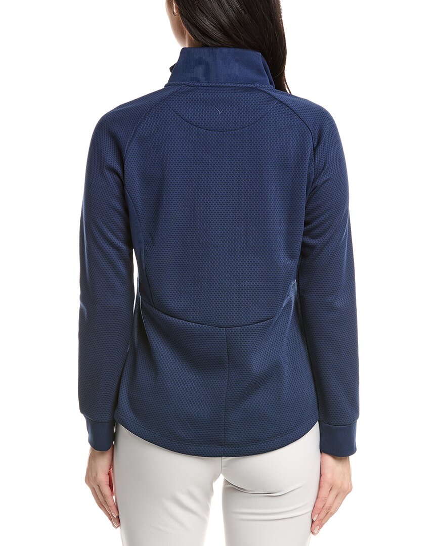 full-zip hex fleece jacket